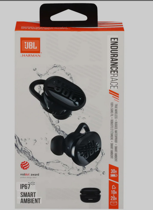 JBL Endurance Race TWS IP67 Waterproof Wireless Bluetooth Headset Earbuds BLACK