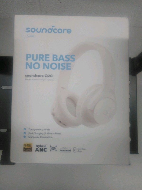 Soundcore by Anker Q20i Hybrid Active Noise Cancelling Headphones Over-Ear White