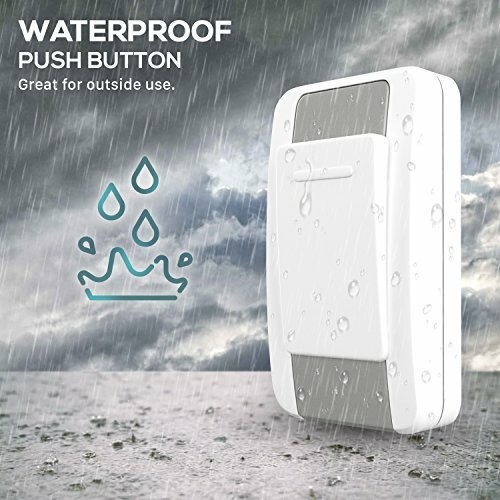 Artix Wireless Doorbell Waterproof, 1 Receiver&1 Remote Push Button Transmitter