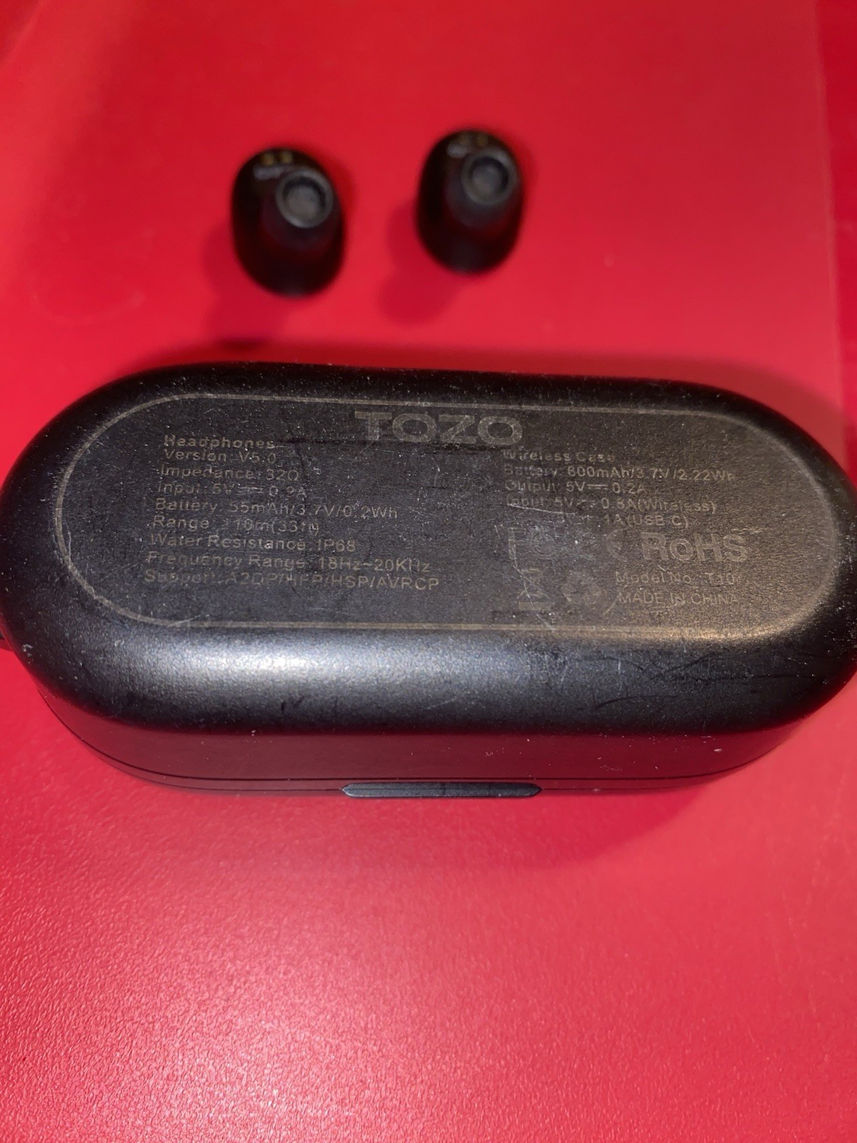 2018 TOZO Earbuds T10, Tested- Working, With Charging Case