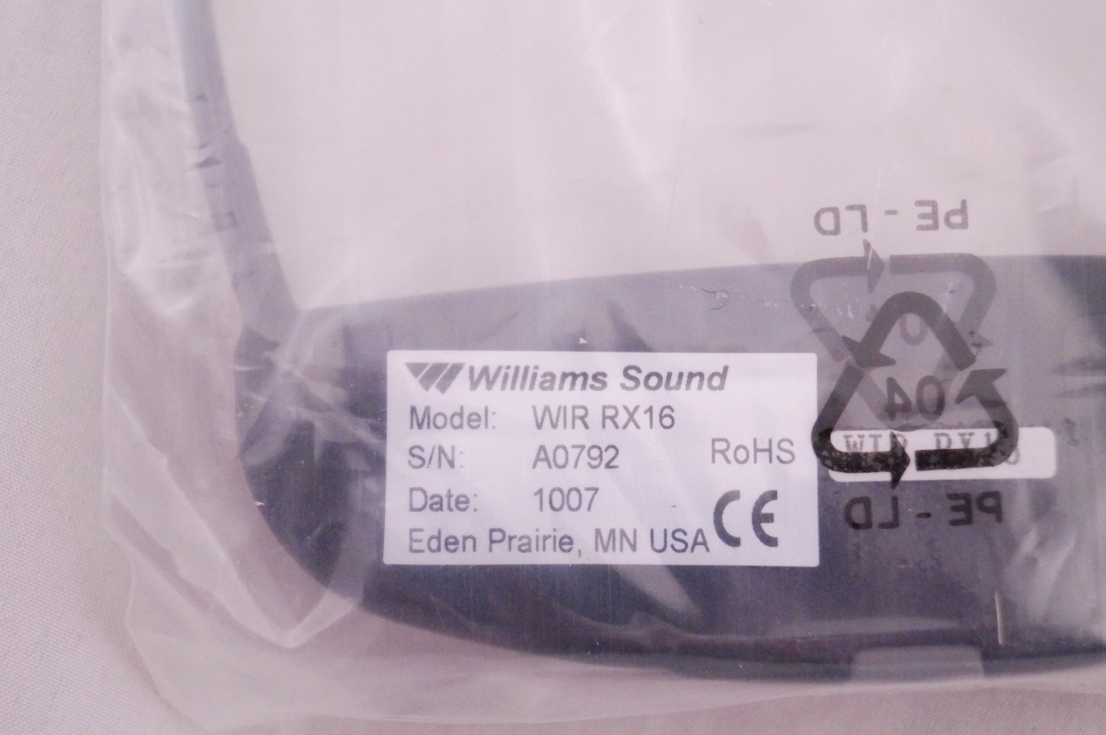 New Set of Williams Sound-Under Chin-Infrared WIR RX16 and Charger Base.