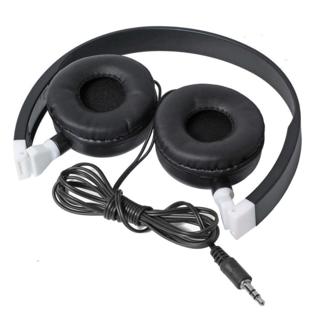 Premium Bulk Headphones for Students Classroom 10 Pack – White