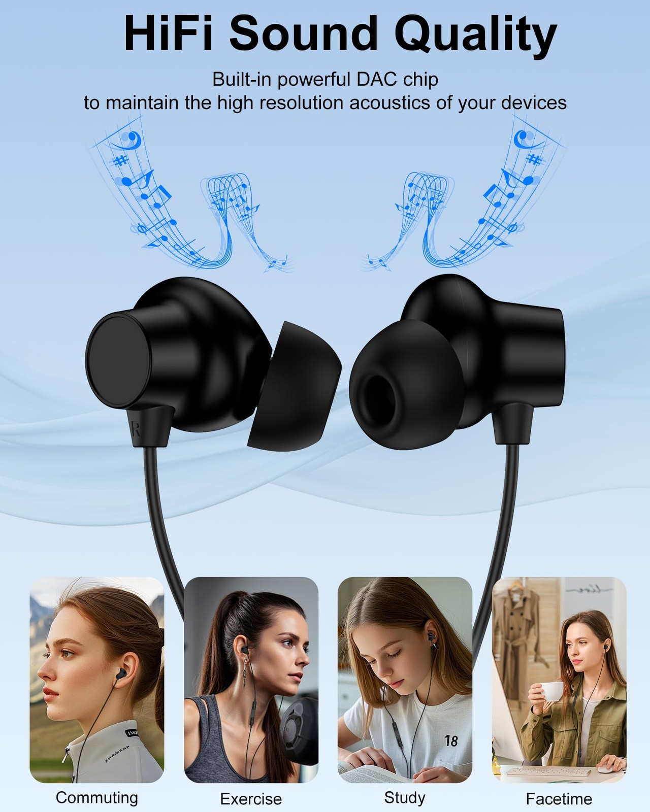 Samsung Earbuds Wired USB C Headphones for Galaxy A56 A16 A17 Black