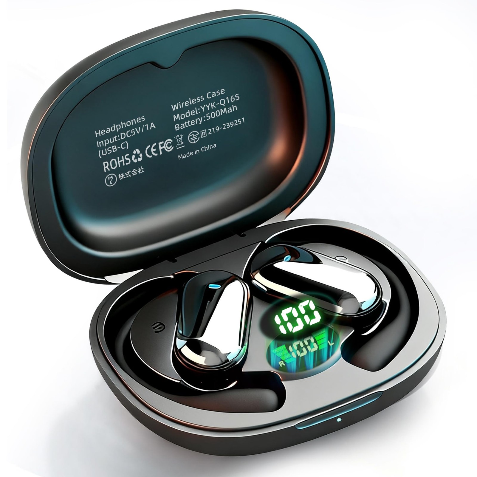 Open Ear Bluetooth 5.4 Headphones with Ergonomic Ear Hook
