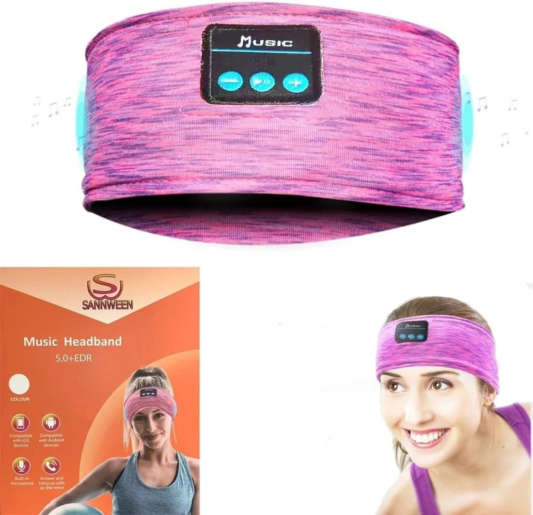 Adjustable Bluetooth Headband Sleep Headphones – HIFI Sound & Noise Cancelling