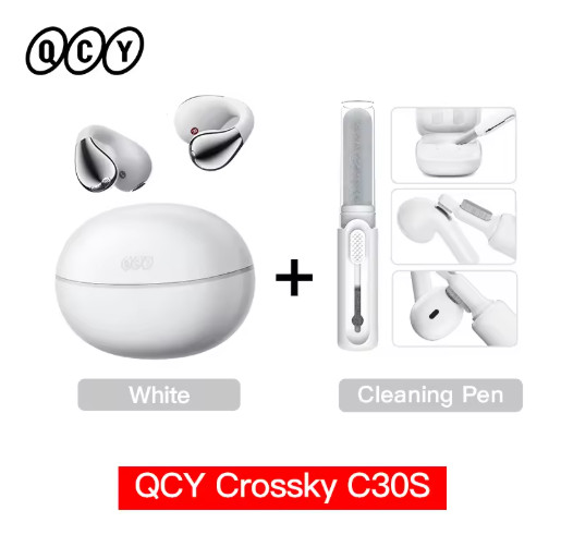 QCY Crossky C30S Open Ear Earbuds LDAC Bluetooth 6.0 Sports Clip