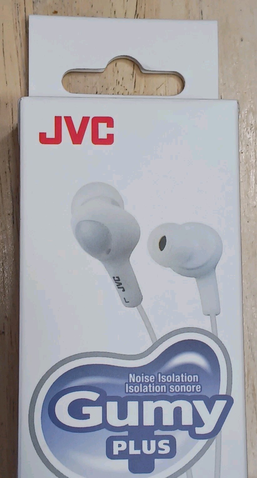 New JVC Gumy Plus HA-FX5 Wired Earbuds Headphones Coconut White