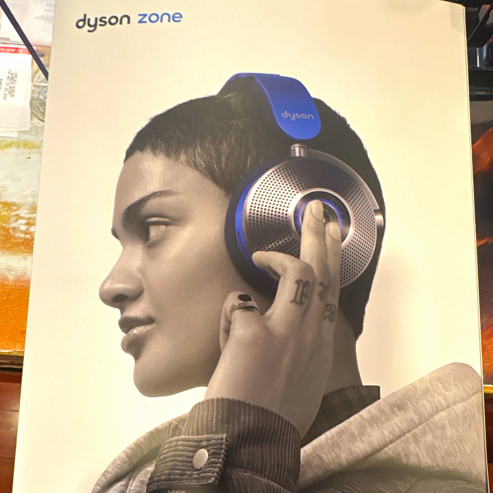 Dyson Zone Over-Ear Wireless Bluetooth Headphones w/ Case, ANC Blue/Silver