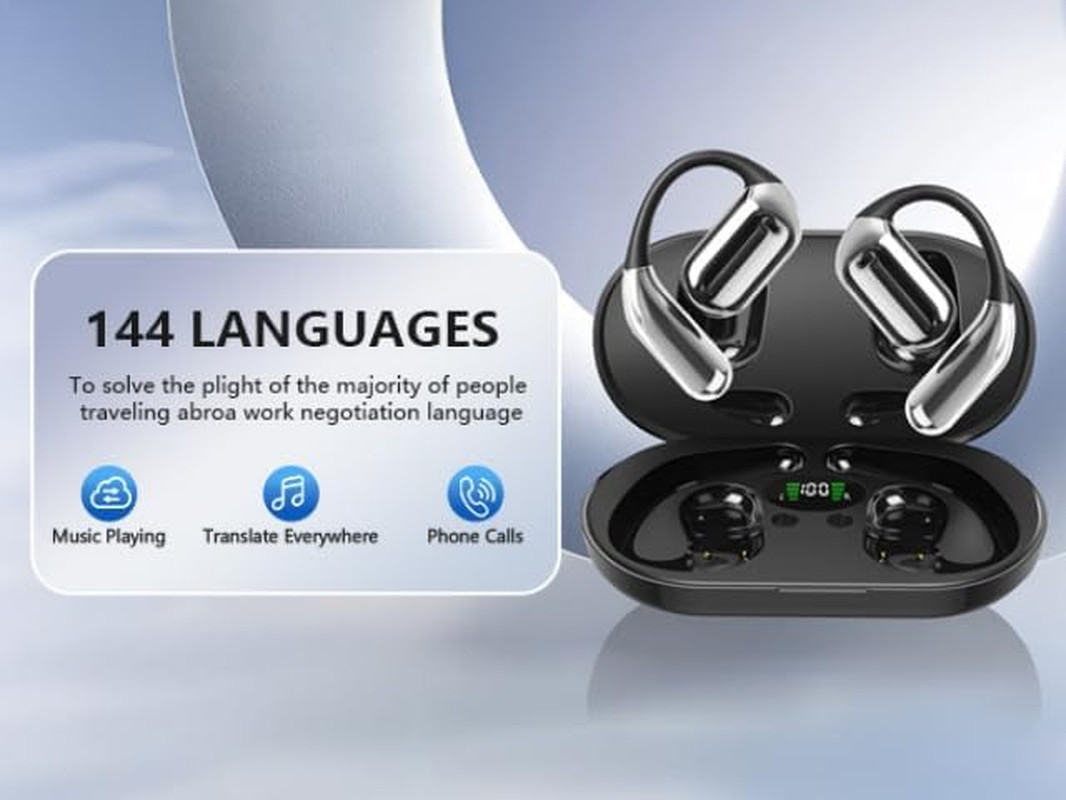 AI Translation Earbuds Real Time, 144 Language Translator Earbuds with APP Compa
