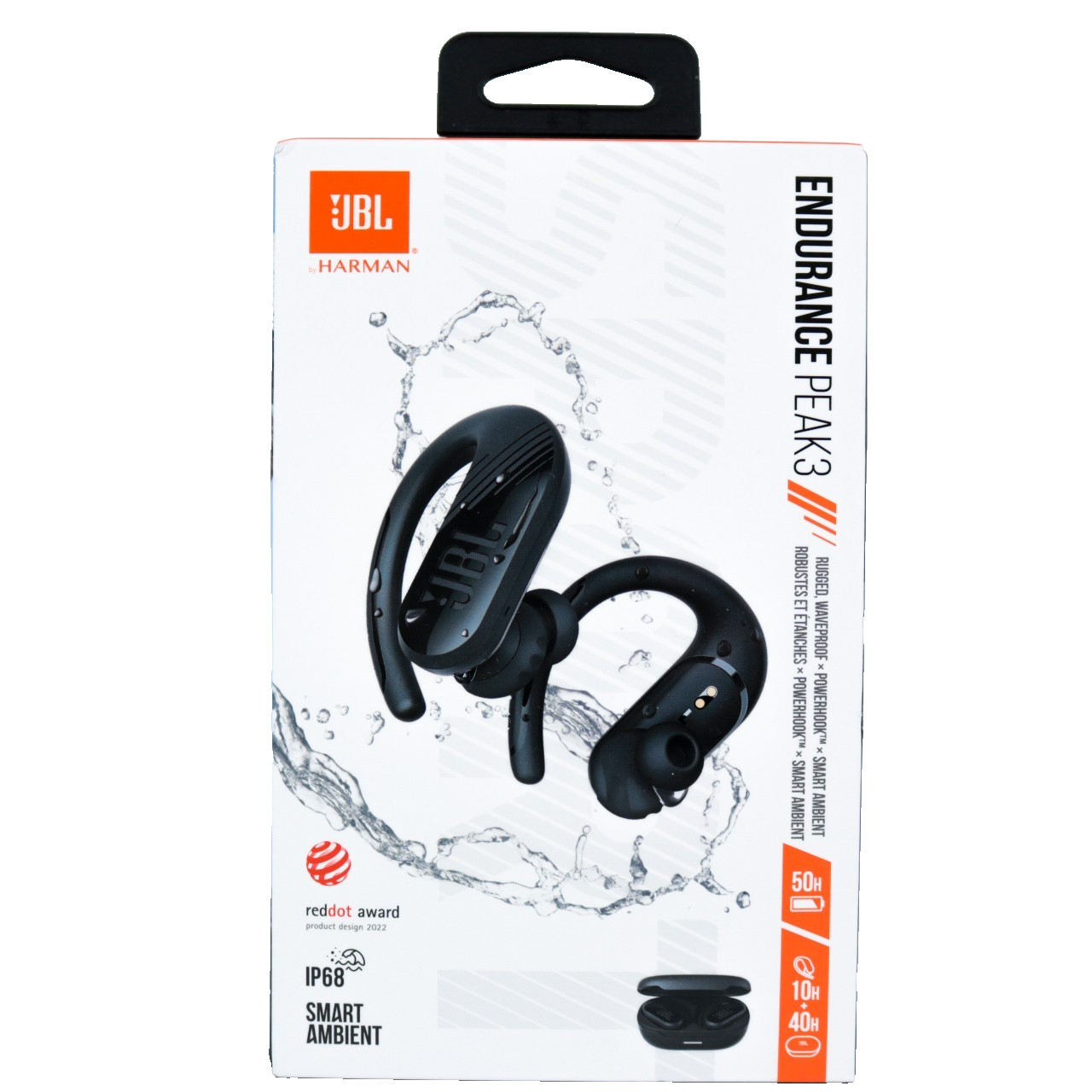 JBL Endurance Peak 3 Wireless Active Earbuds Dust & Waterproof – Black