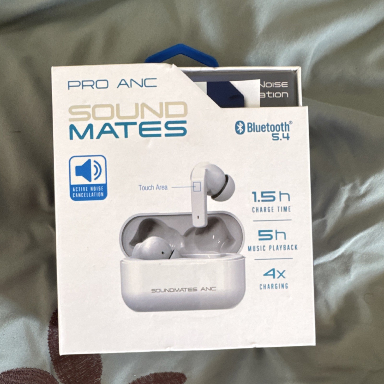 Tzumi SoundMates Pro ANC Wireless Earbuds Bluetooth 5.4 ANC White