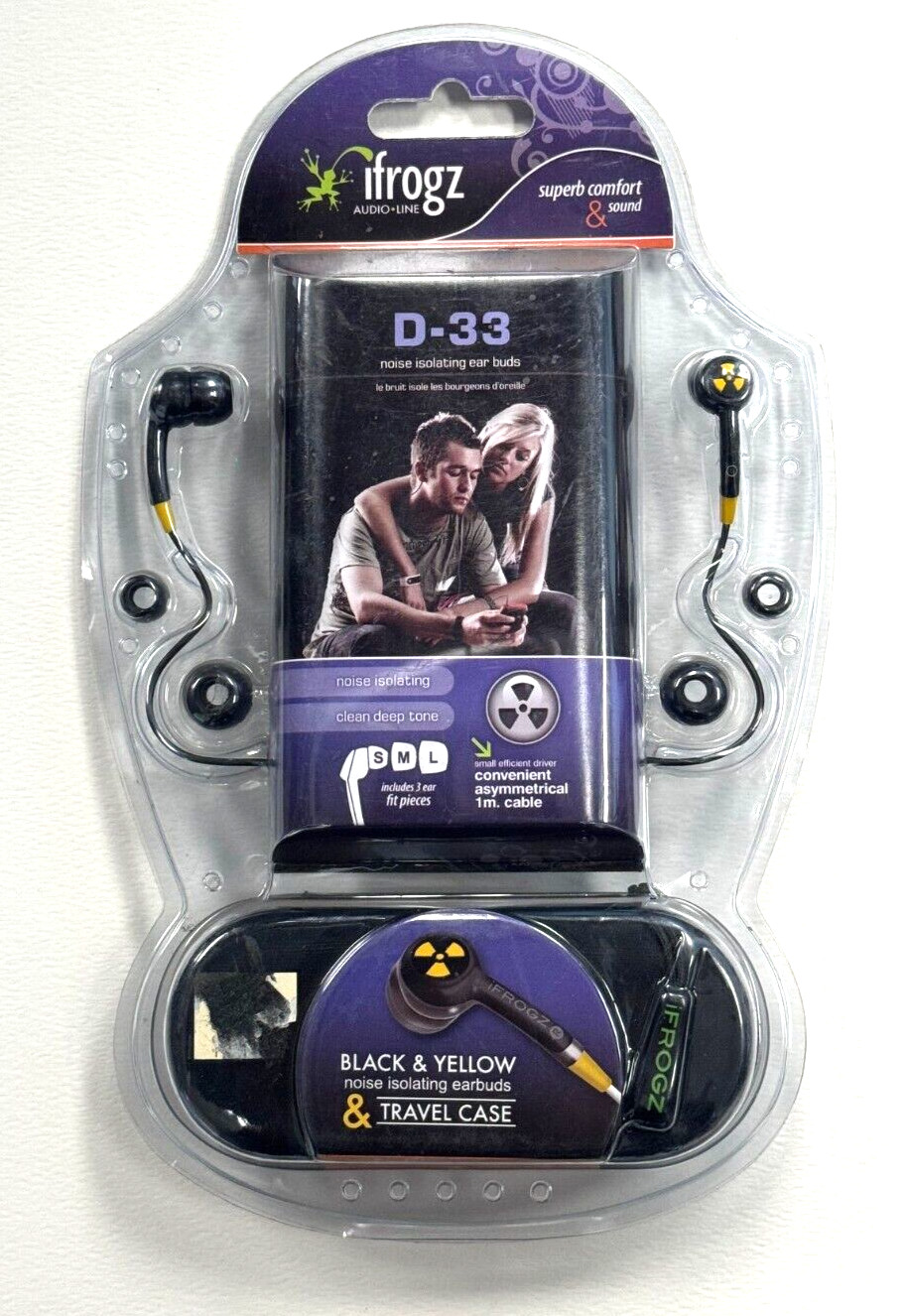 iFrogz D-33 EarPollution Stereo In-Ear Earbuds – Headphones w/ Mic – RETAIL