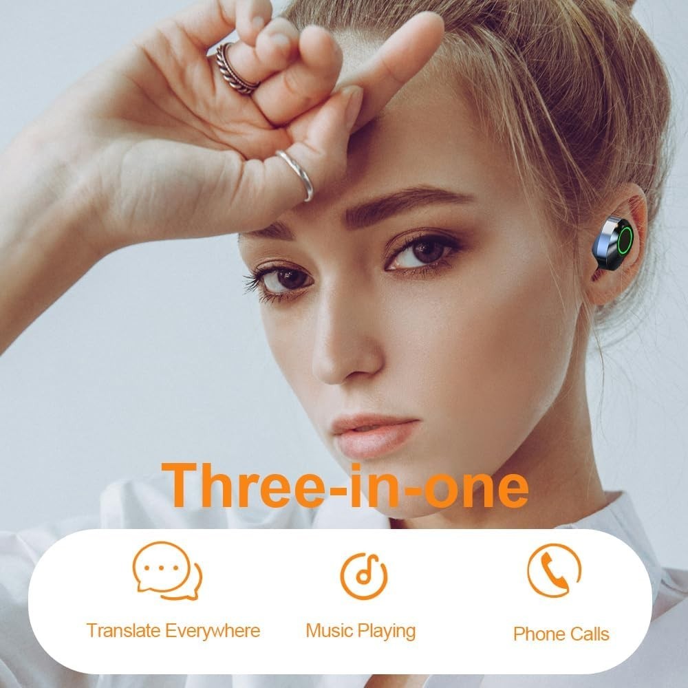 Real-Time Translator Earbuds – 144 Languages, Touch Control, Long Battery Life
