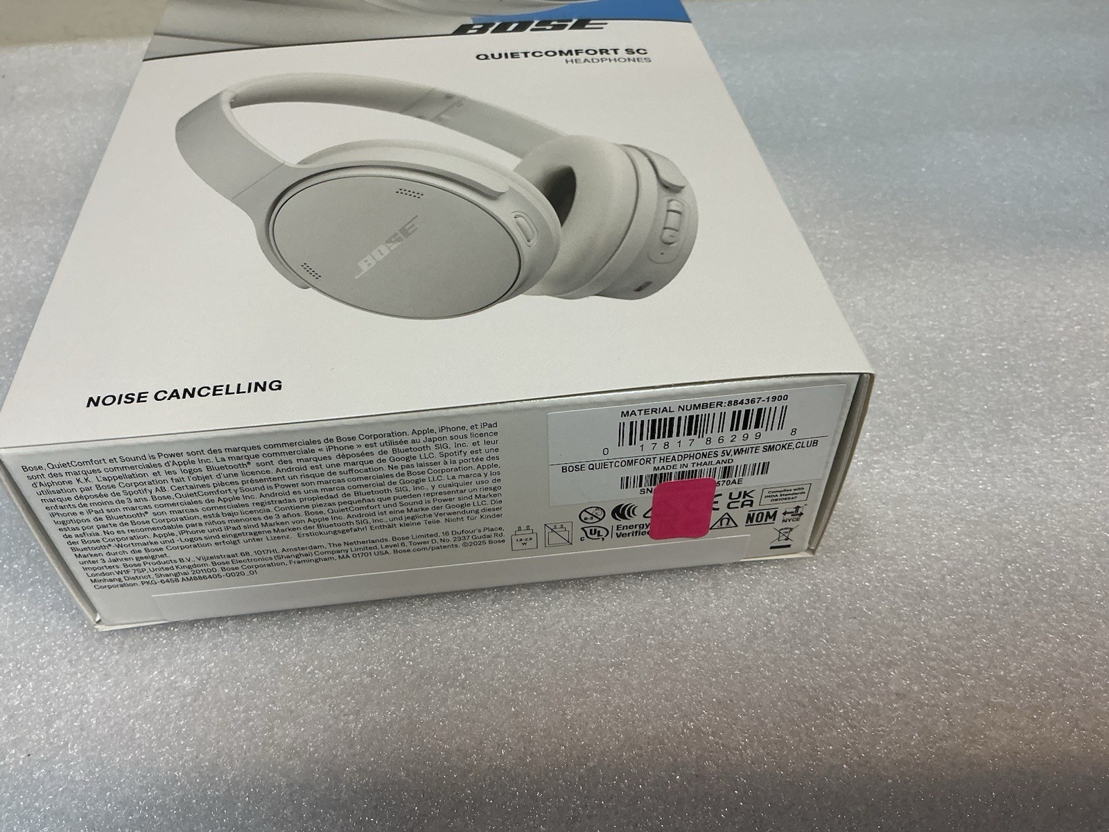 Bose QuietComfort SC Noise Cancelling Headphones – White Smoke Brand New#570
