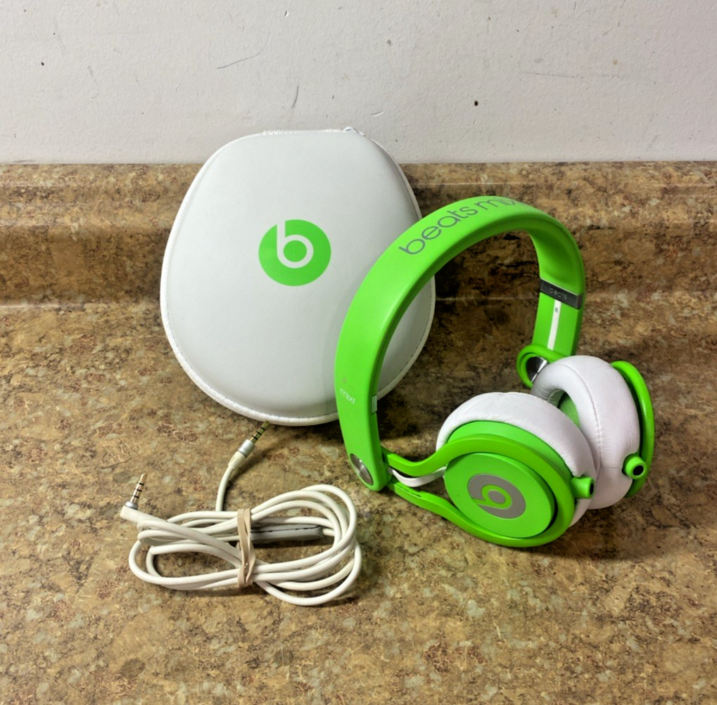 Beats by Dr. Dre Mixr Headband Headphones (Green) Pre-owned Free Shipping