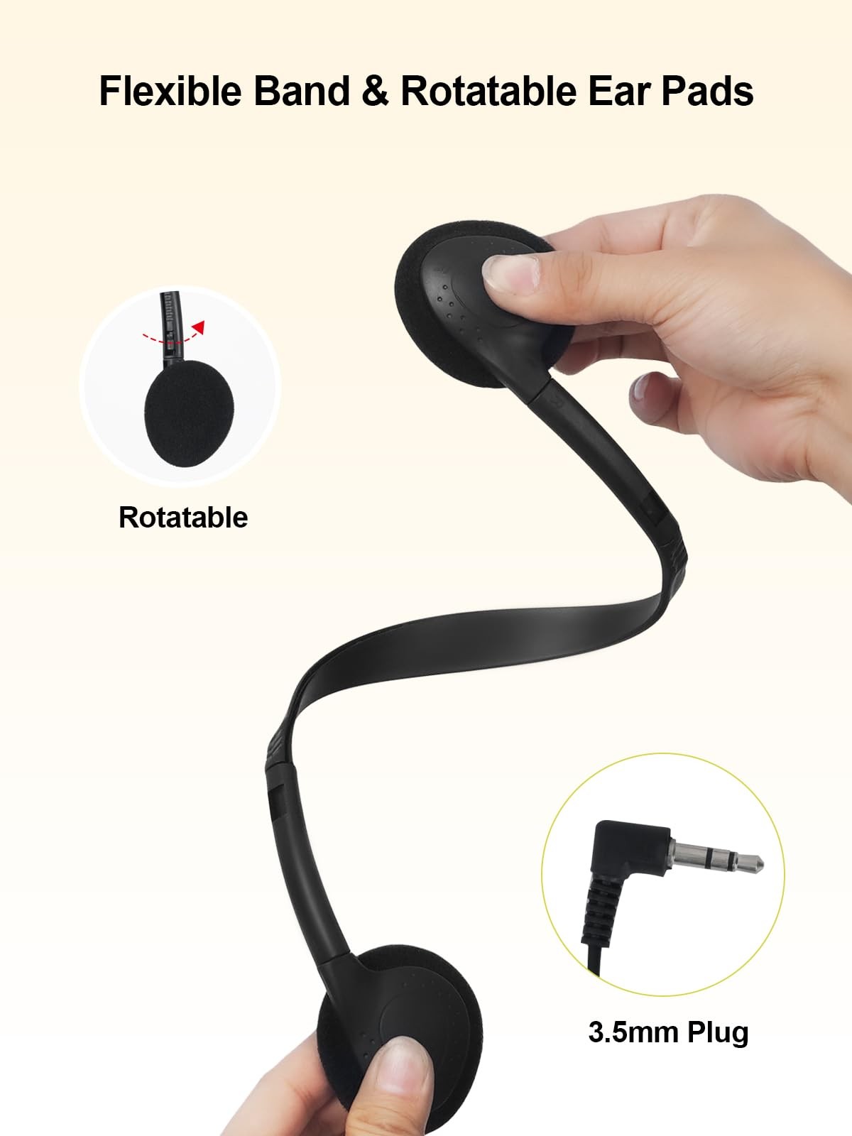 MNINEANDMORE 50 Pack Headphones Bulk Wired Kids Adults