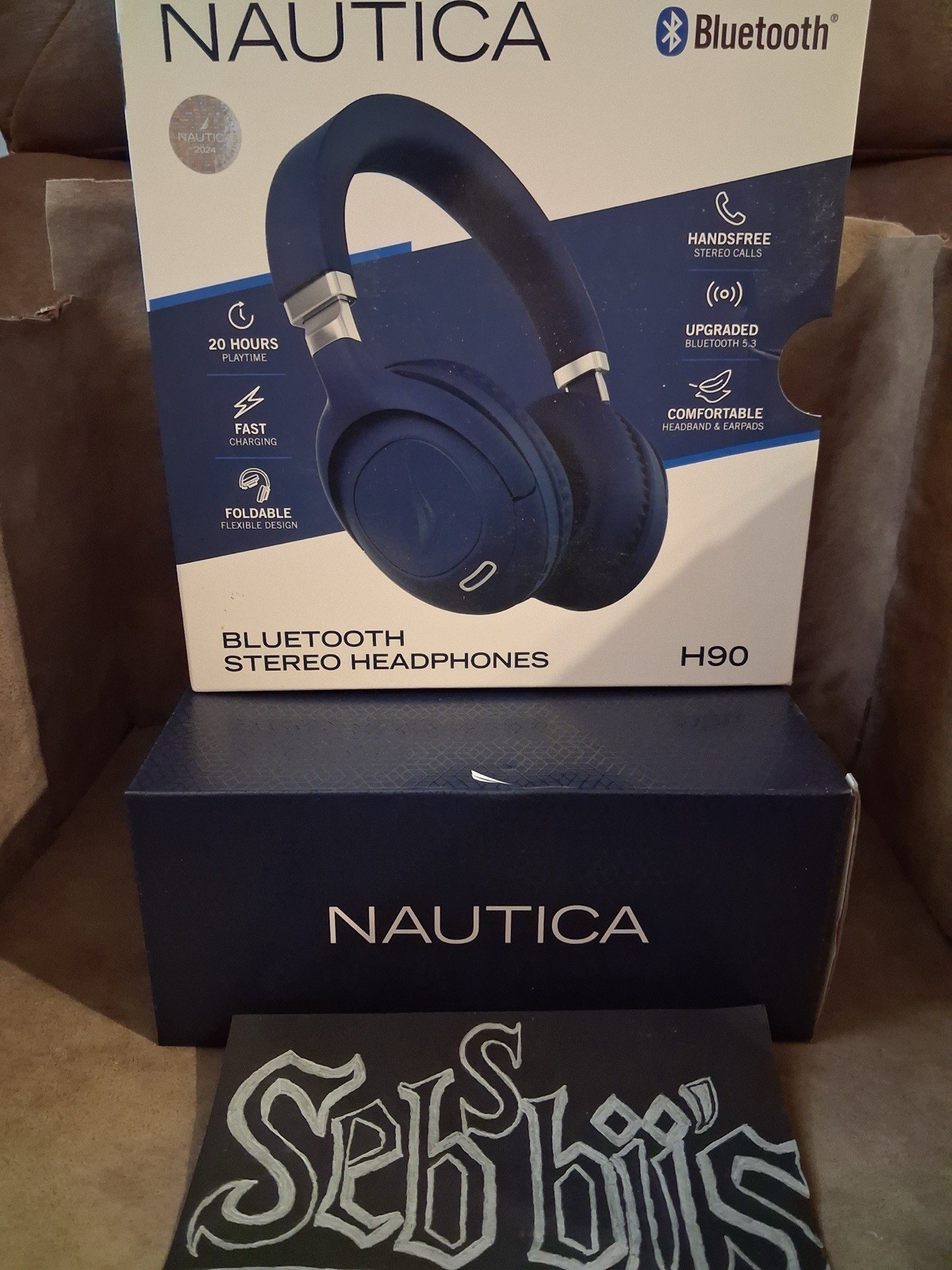 Nautica H90 Wireless Bluetooth Headphones – Navy Blue – Open Box / Never Worn