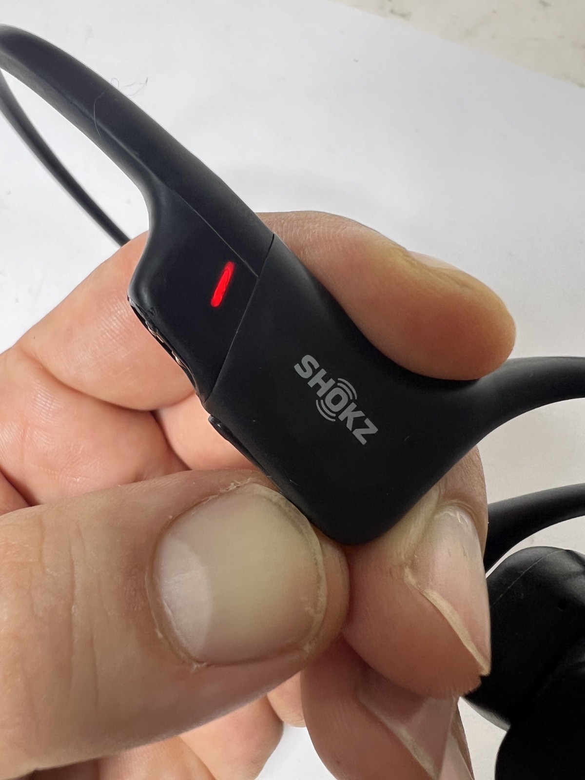 Shokz OpenRun Headphones S803 Bone Conduction Open-Ear BLACK S803BK As-Is READ