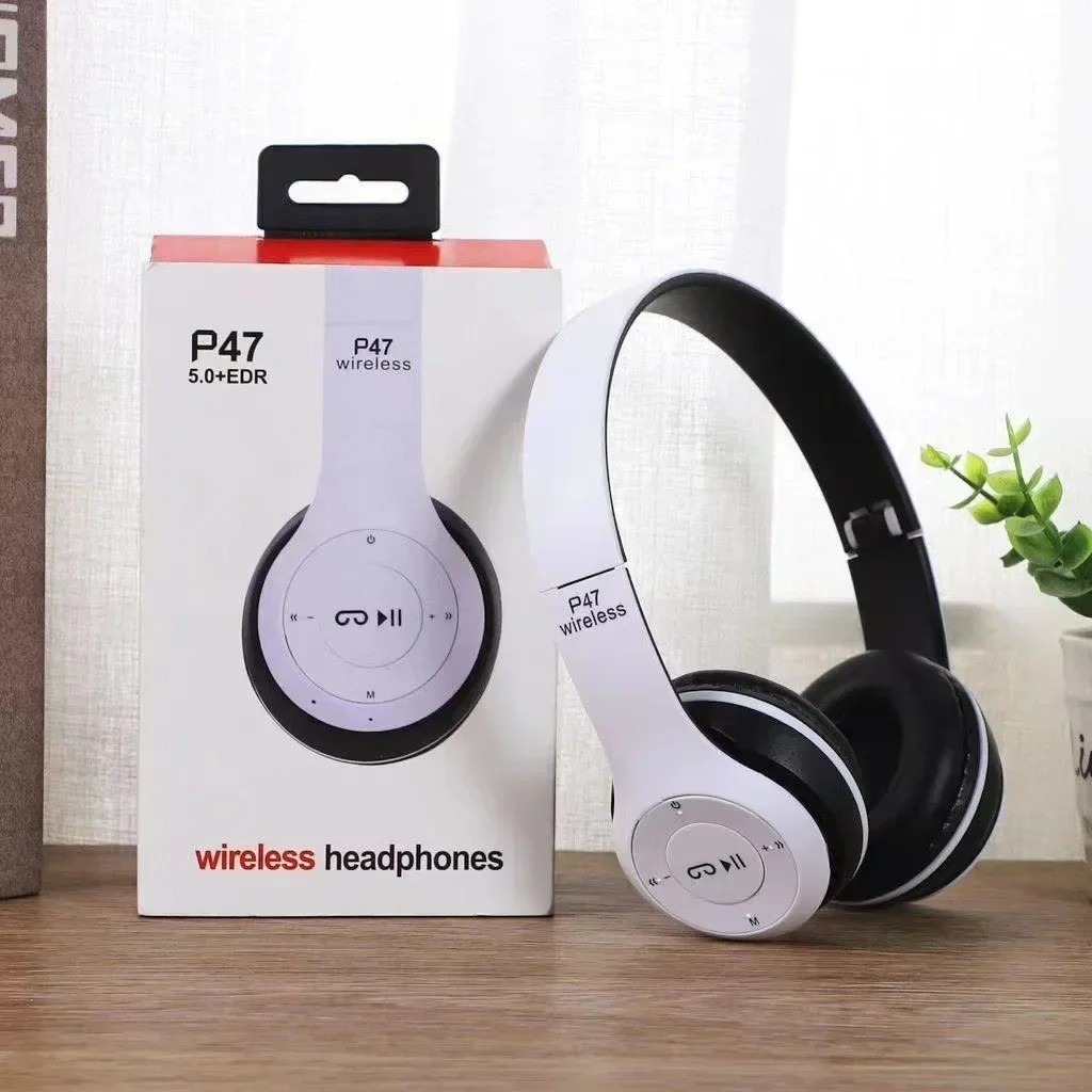 Wireless Headphones Headsets Super Bass Bluetooth Foldable Stereo Earphones Mic
