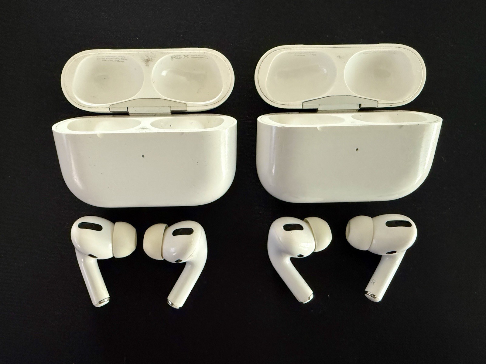*2 PAIRS* Apple AirPods Pro 1st Generation W/ Retail Box, Original Cable + Tips