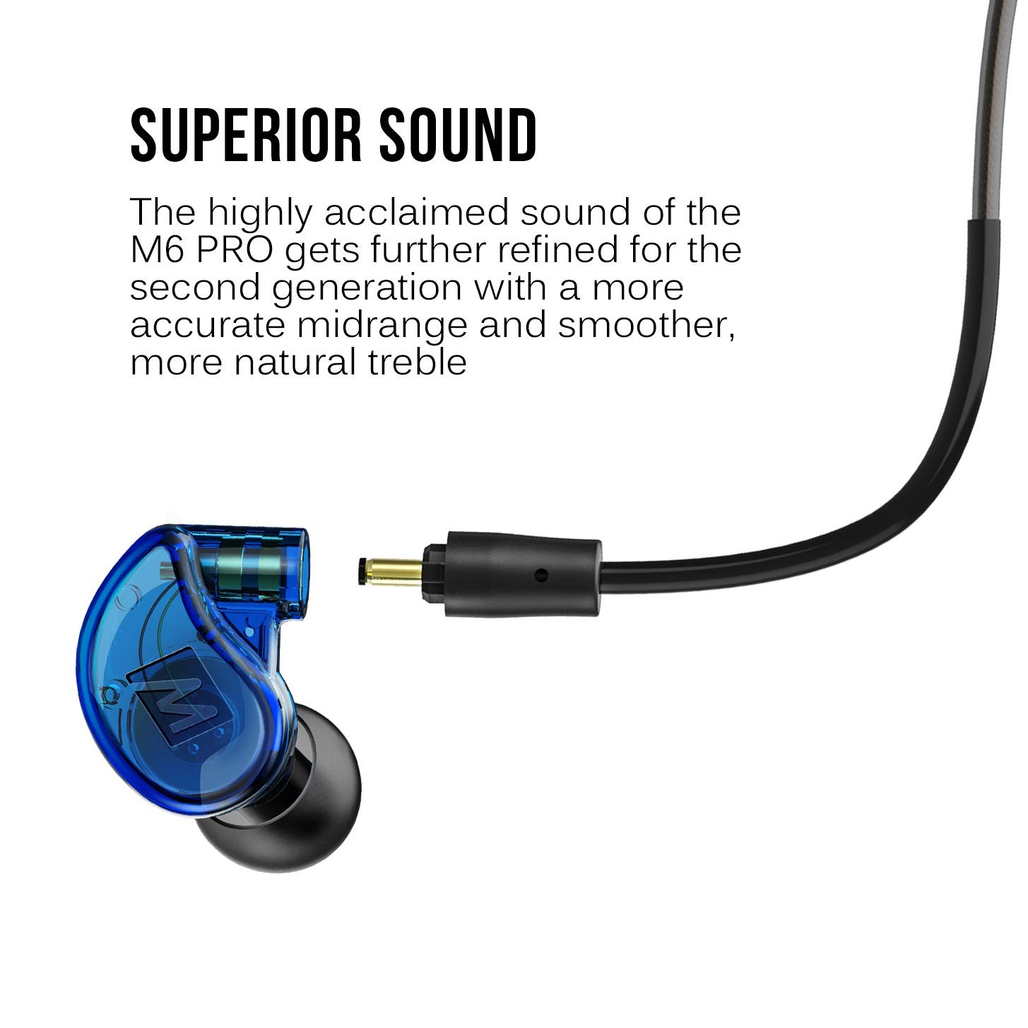M6 Pro 2Nd Gen In Ear Monitors Noise Isolating Headphones With Microphone