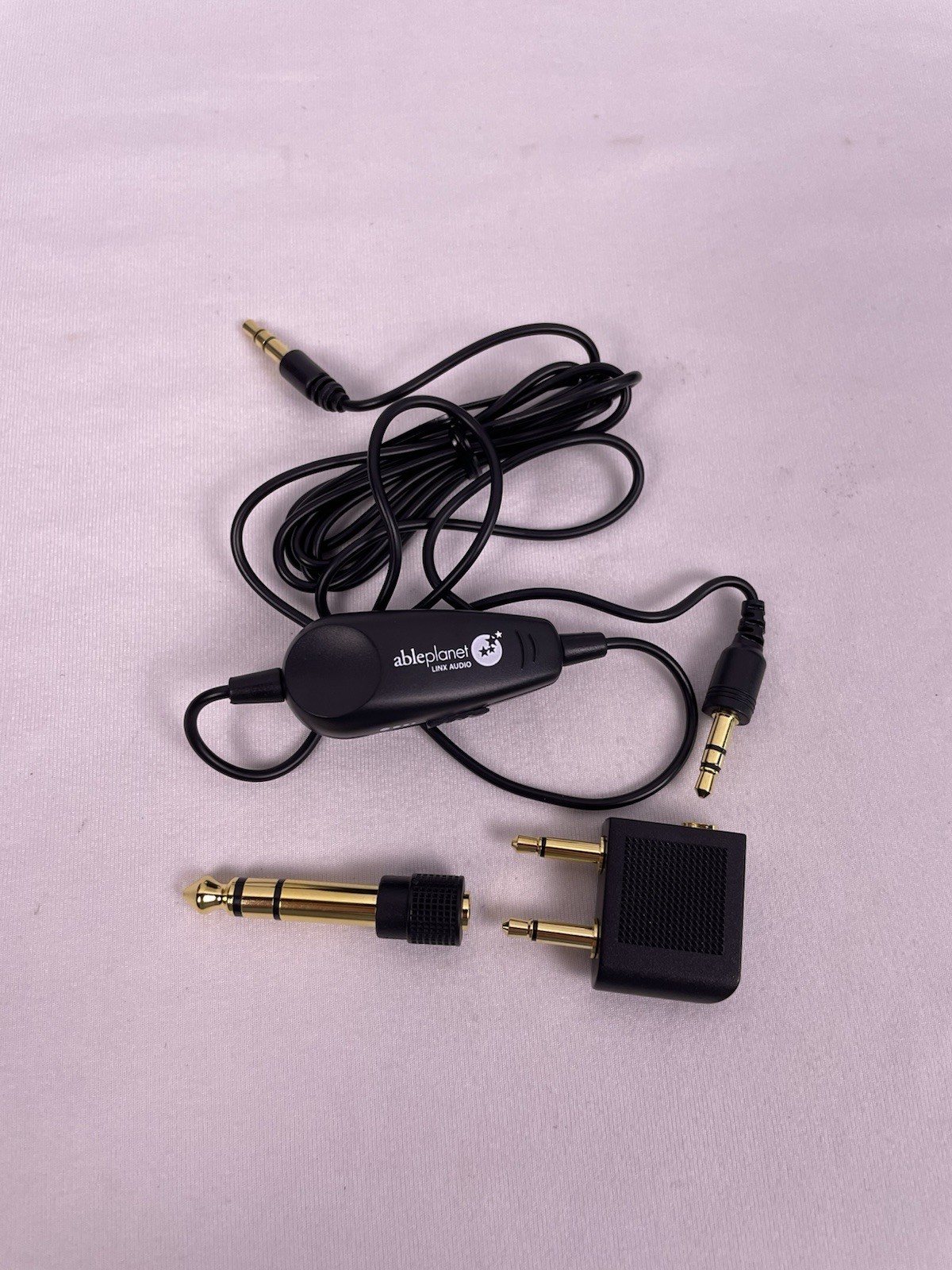 Able Planet Linx Audio Over-Ear Headphones w/ Hard Case Cable & Airplane Adapter