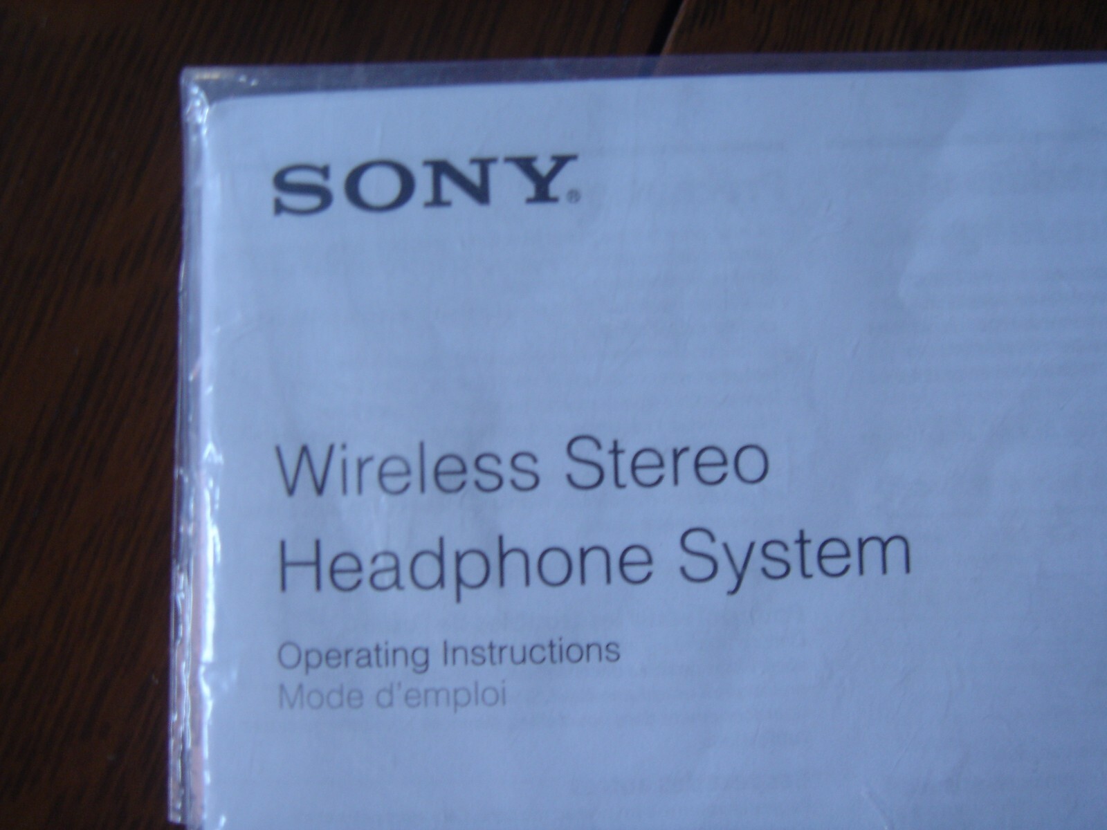 SONY MDR-RF985RK WIRELESS HEADPHONES STAND CABLES MANUAL , working condition