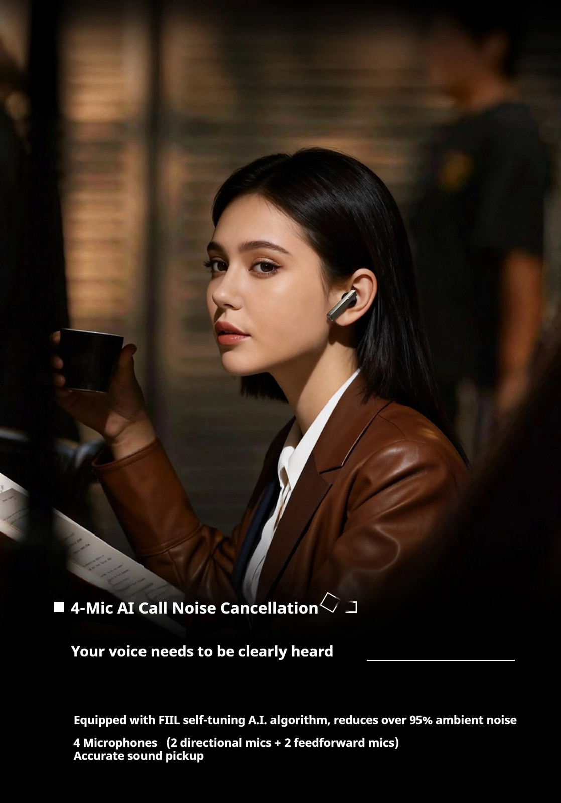 Wireless Earphones Bluetooth Noise Canceling TWS In-Ear Headphones with Charging