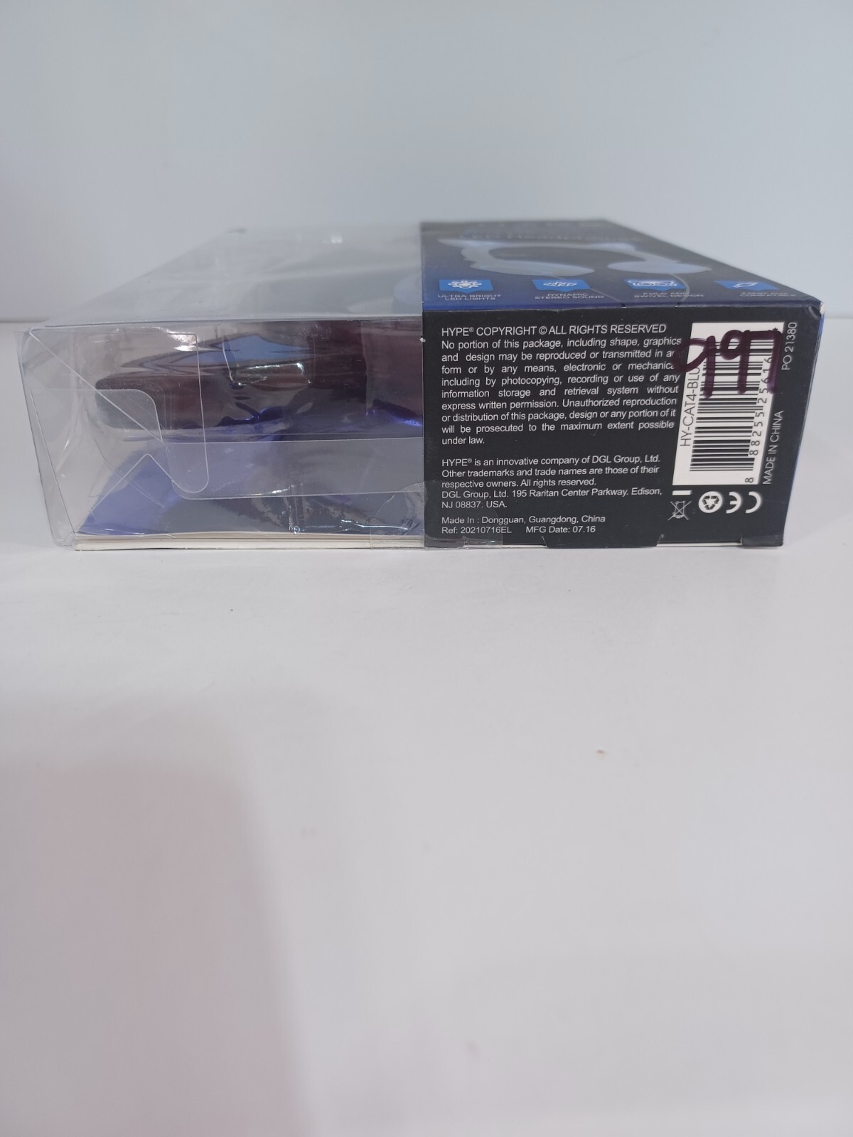 Cat Ears Flashing LED Headphones With In-line Mic Wired 3.5mm Jack By Hype New