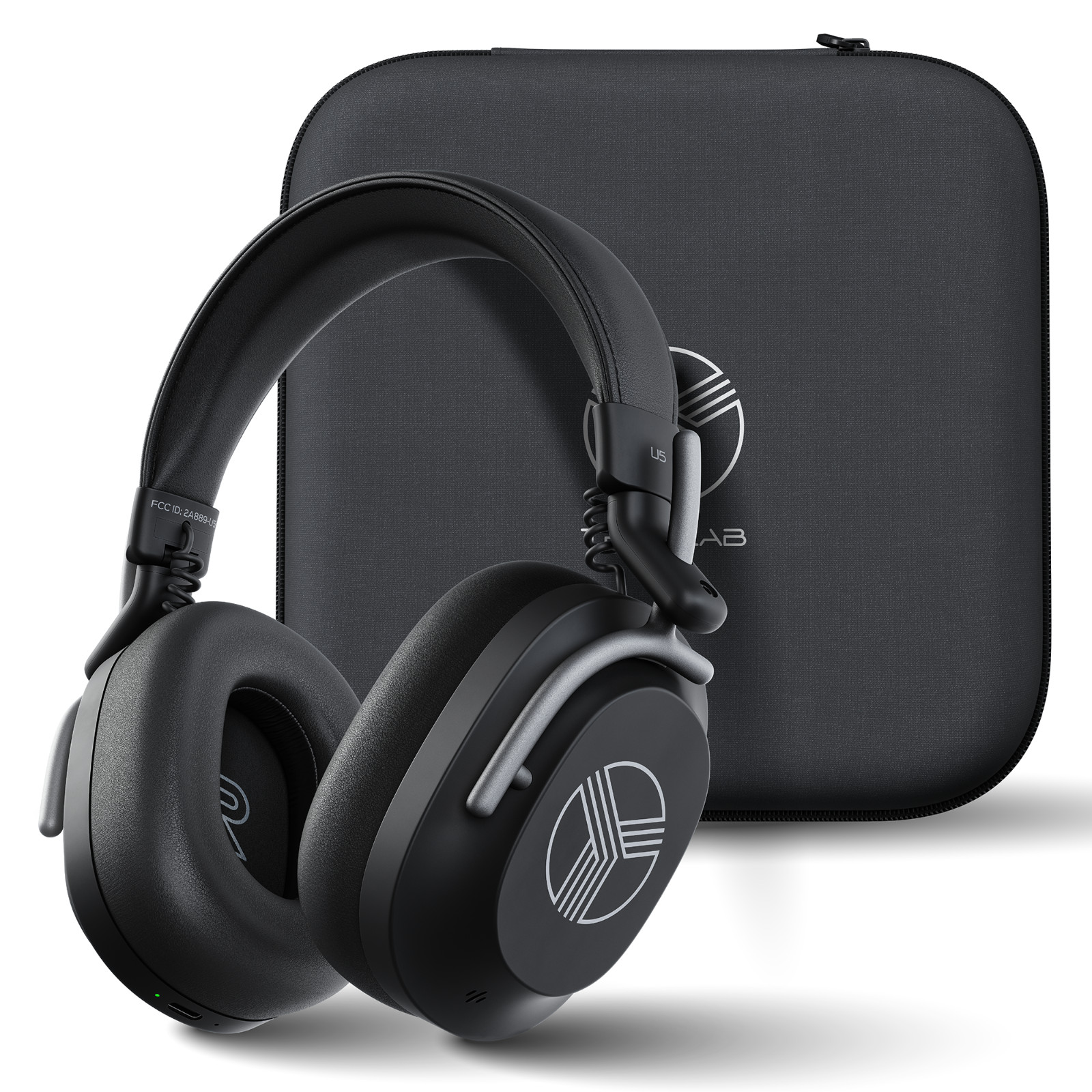 TREBLAB U5 – Hybrid Active Noise Cancelling Headphones Over-Ear 55 Playtime