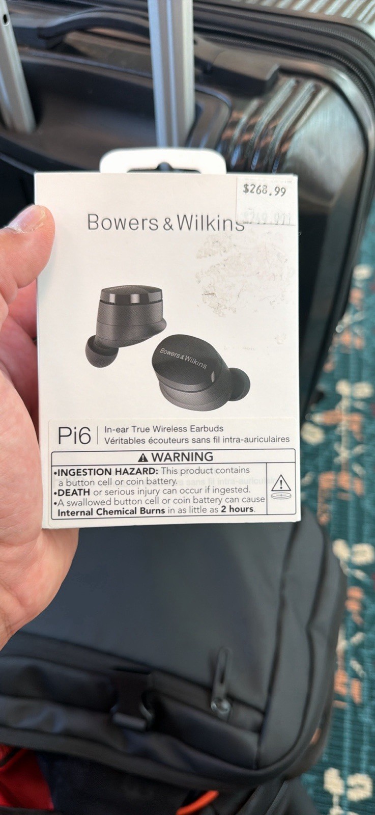 Bowers & Wilkins Pi6 Active Noise-Canceling Bluetooth Wireless Earbuds FP45780