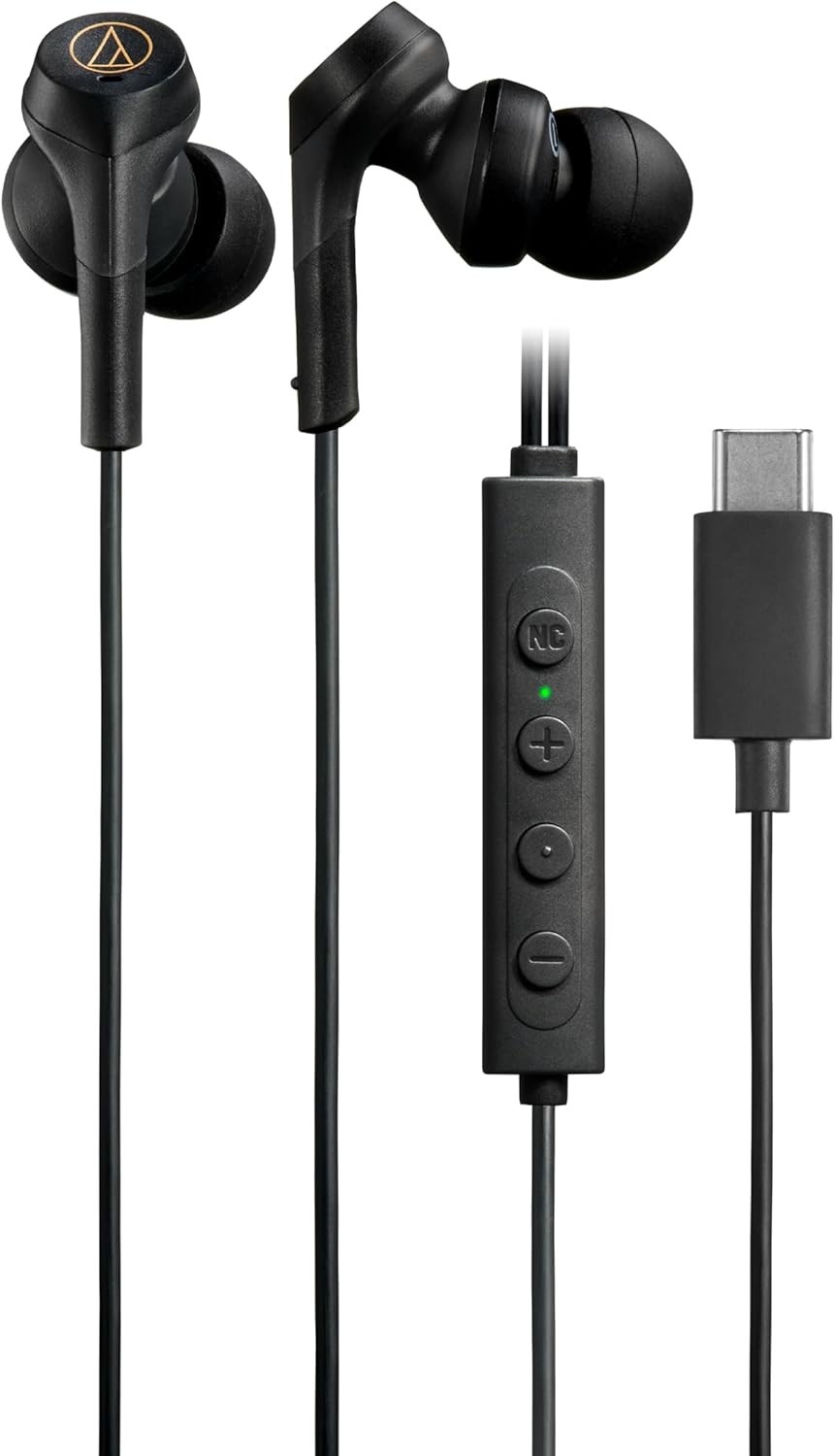Audio-Technica ATH-CKS330NC BG Noise-Canceling In-Ear Headphones USB-C Black JP