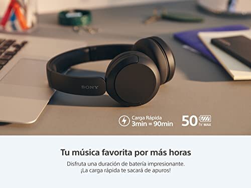 Sony WH CH520 Bluetooth Headphones 50 Hours Battery Noise Cancelling Beige
