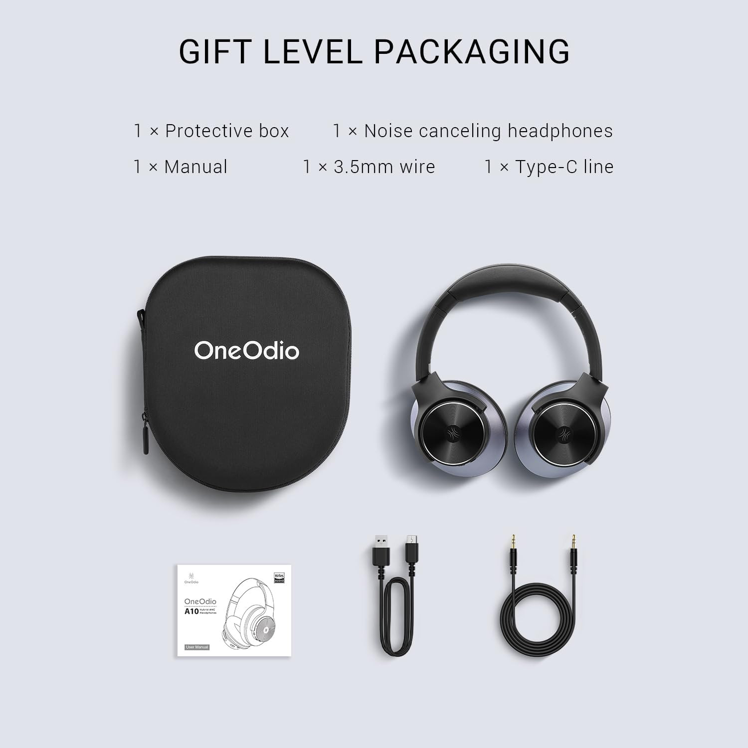 Focus A10 Wireless Noise Cancelling Headphones – 62H Playtime, Hi-Res Audio