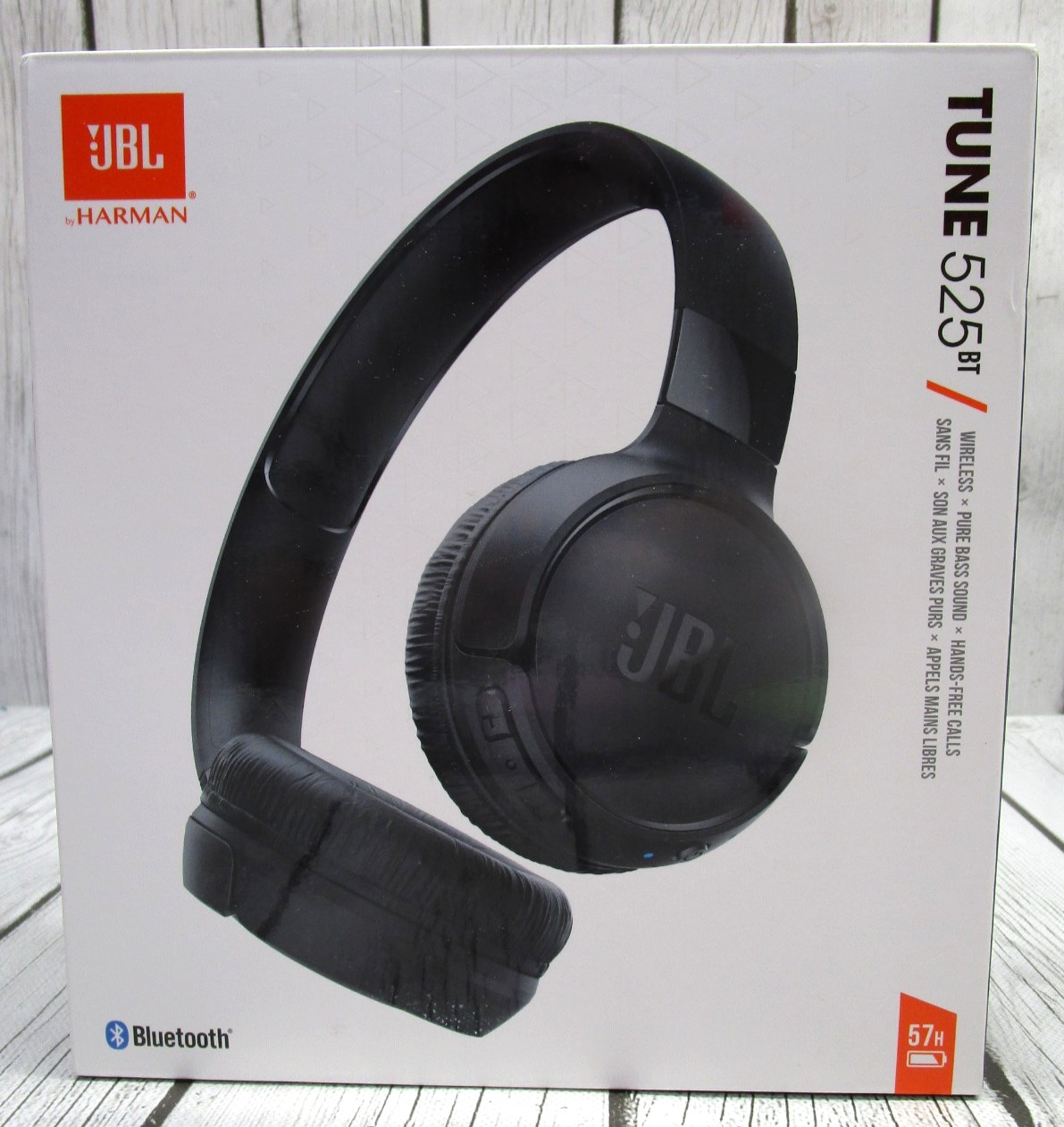 NEW JBL Tune 525BT Wireless Bluetooth On Ear Stereo Headphones Black Extra Bass