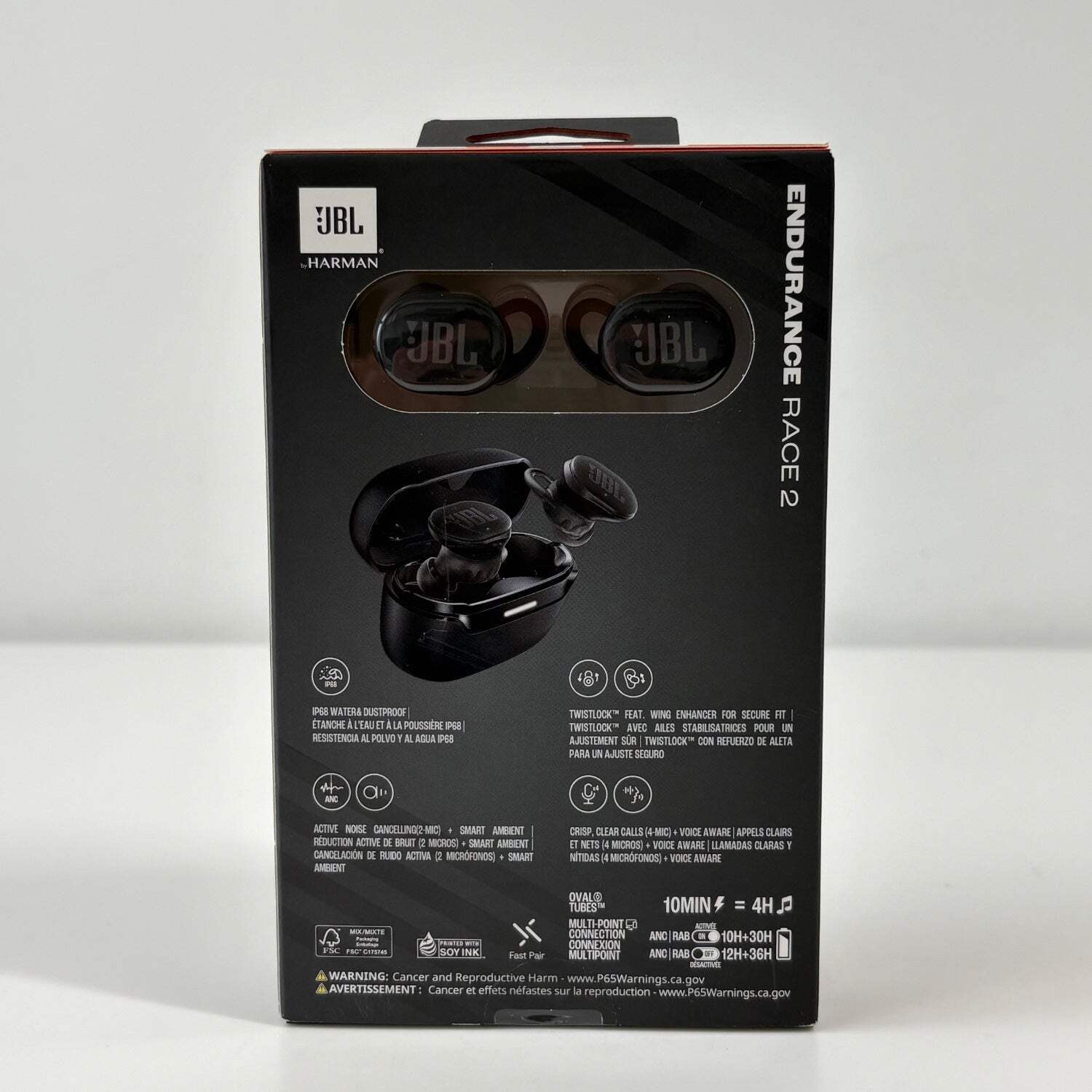 JBL Endurance Race 2 Wireless In-Ear Bluetooth Headphones JBLENDURACE2BLKAM
