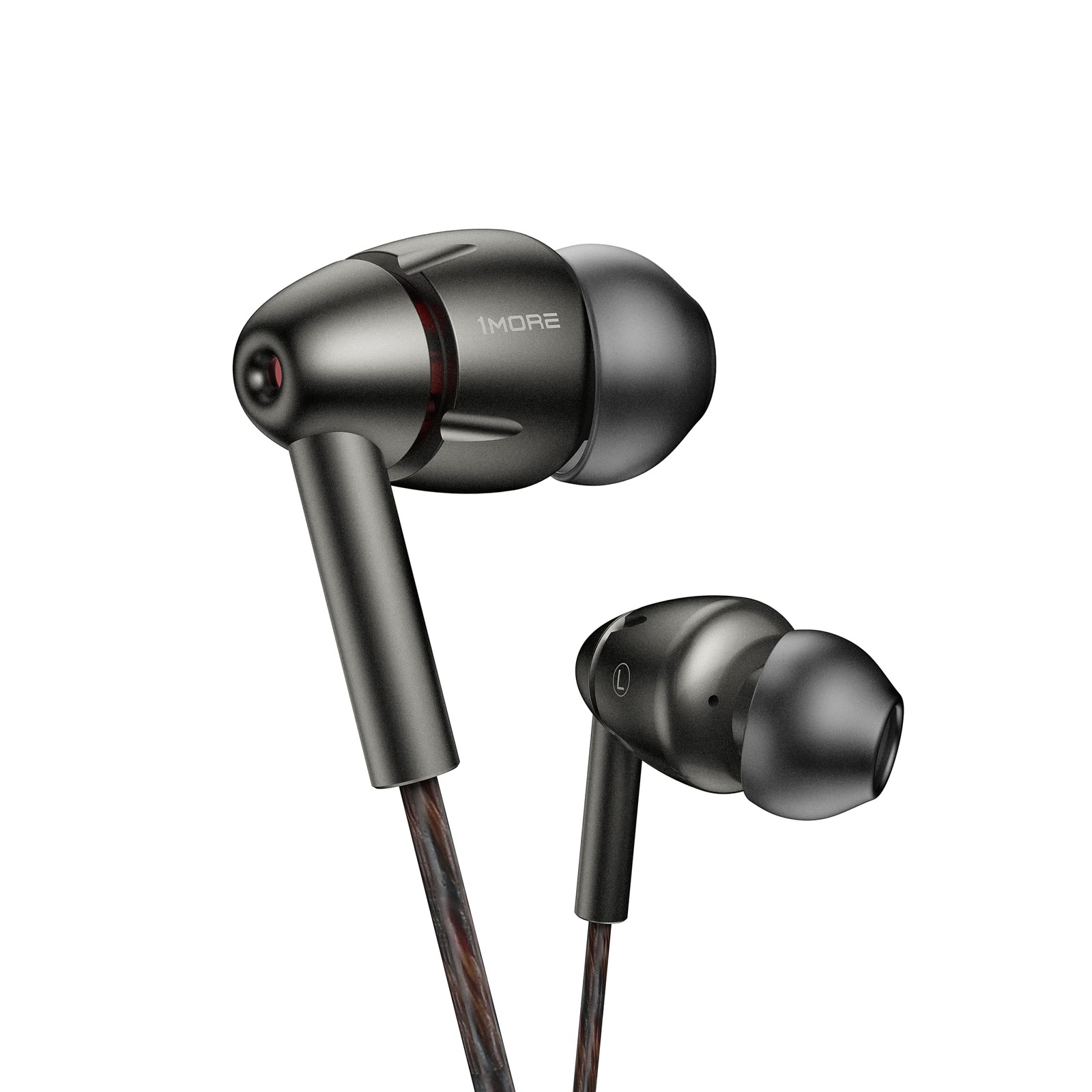 1MORE Quad Driver in-Ear Earphones Hi-Res High Fidelity Driver, Silver