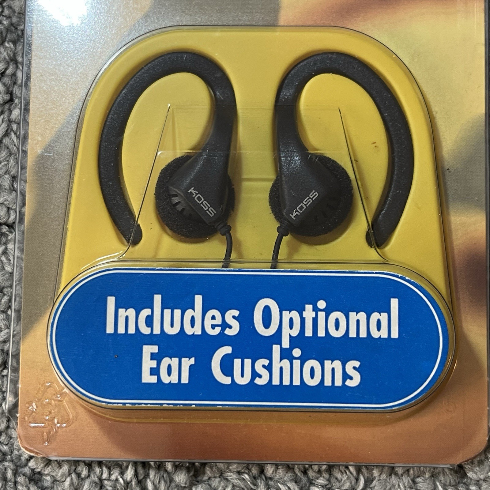 Vintage Koss KSC-19 Stereo Earbuds Sportclip Ear Cushions New Sealed