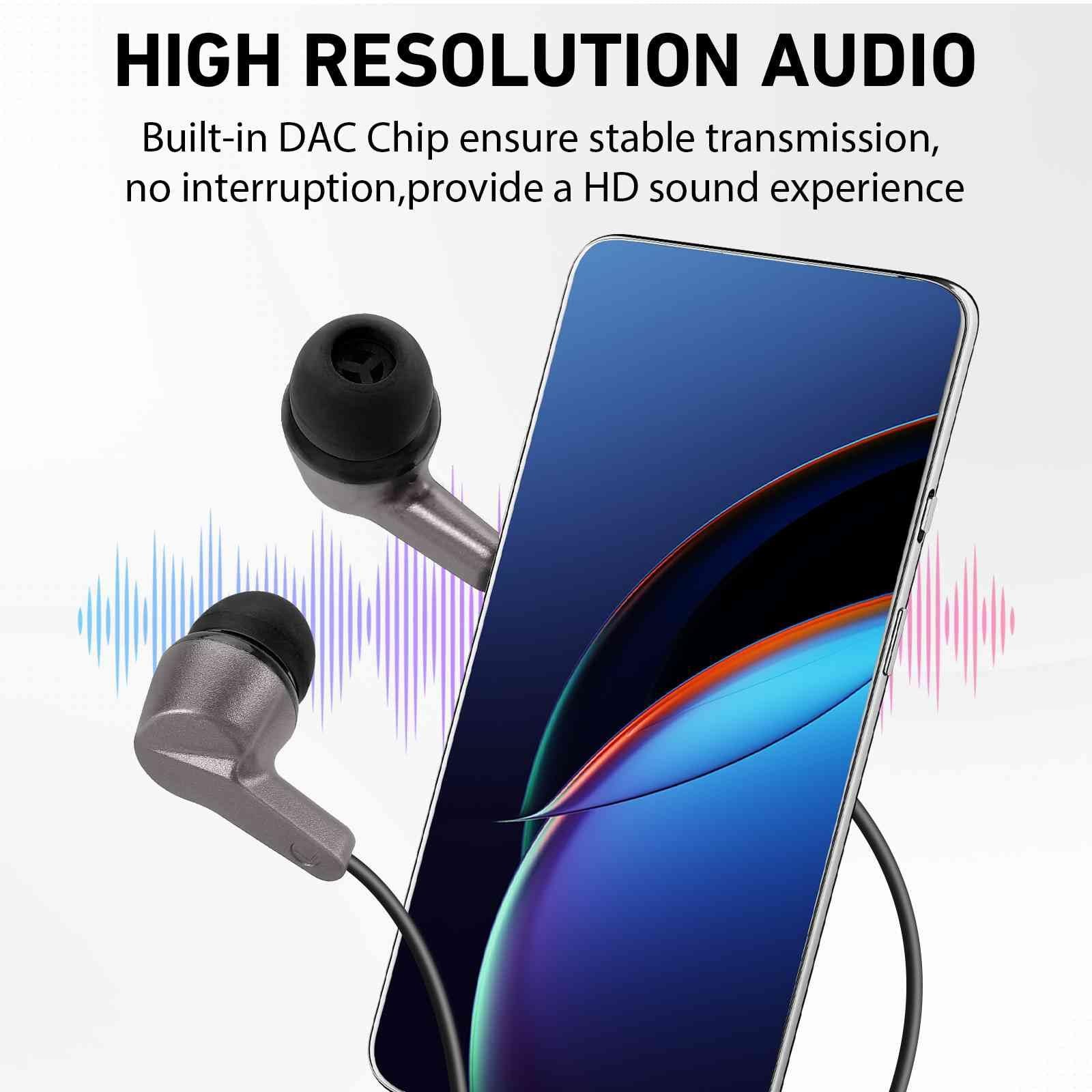 Wired 3.5mm Stereo Headphones with Microphone for Samsung Galaxy J3 (2018)