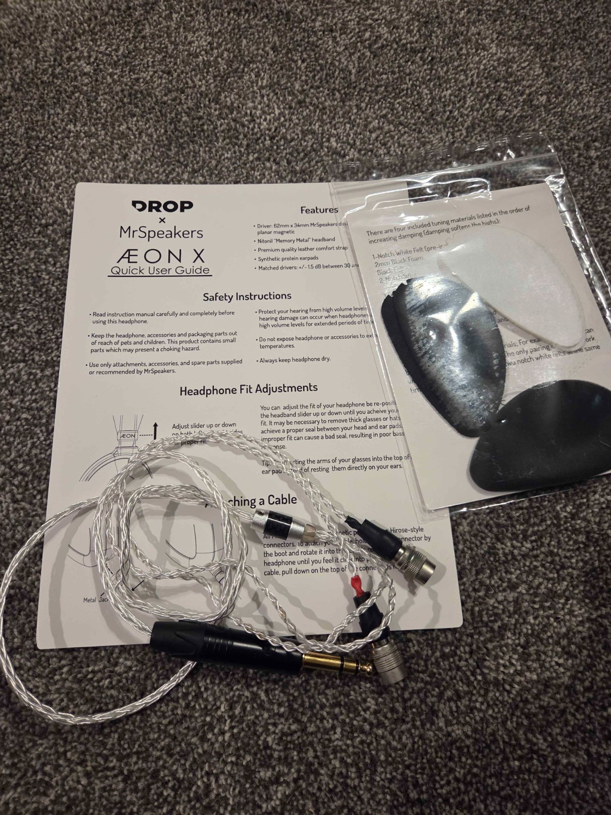 Dan Clark Audio x DROP AEON Open Backs Over-Ear Headphones earpads need replaced