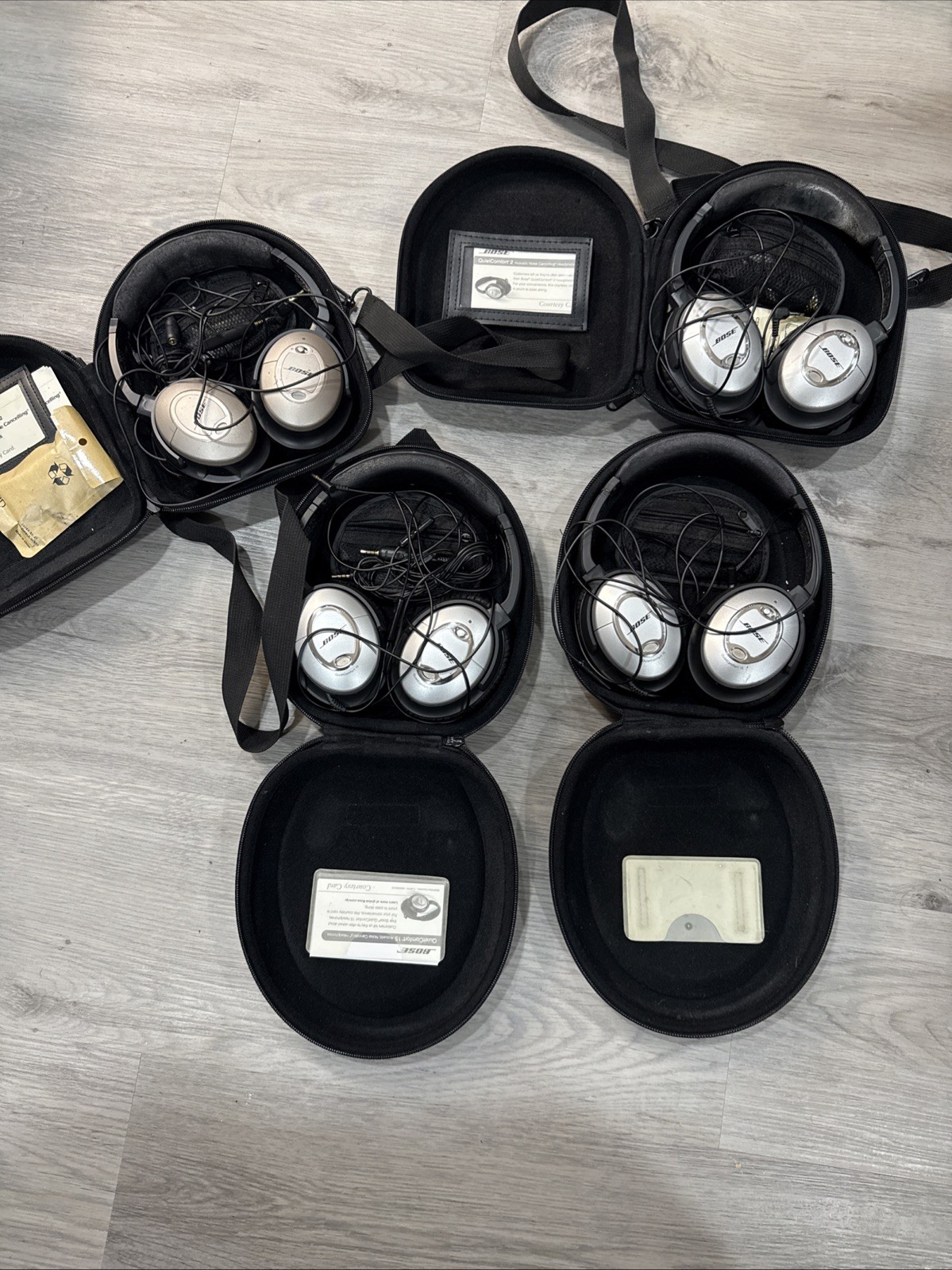 Lot Of 4 Bose QC15/QC3 Headphones with Noise Cancelling (Read Desc)