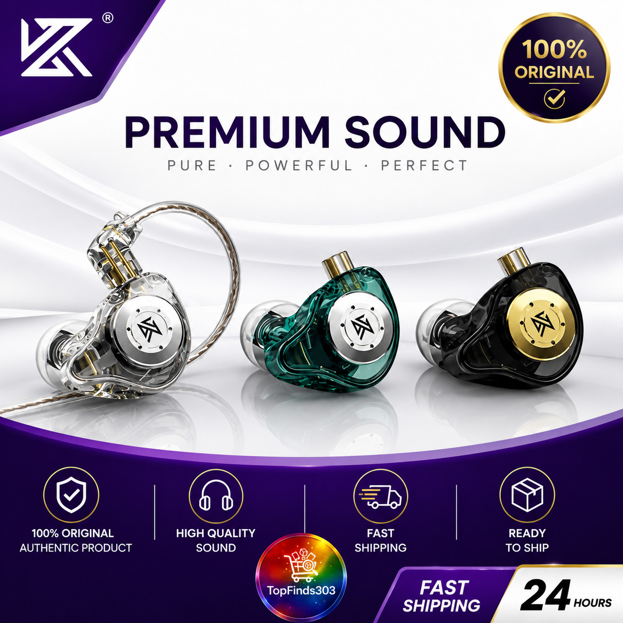 KZ EDX Pro Wired In-Ear Monitor Earphones HiFi Stereo Bass Noise Isolating.