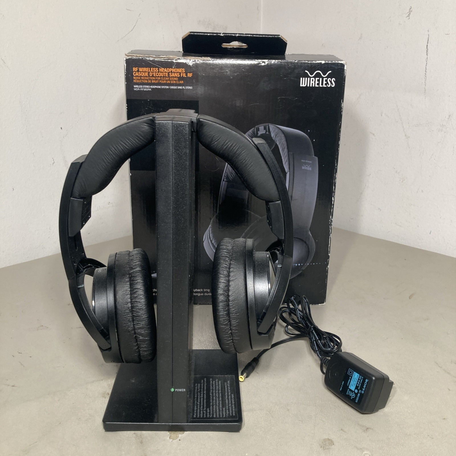 Sony MDR-RF925RK RF Over Ear Headphones – Black UNTESTED