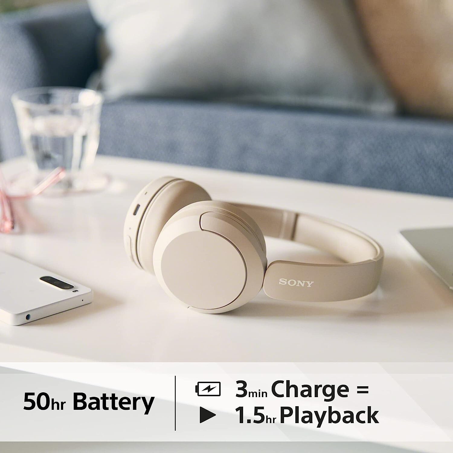Sony WH-CH520C Wireless Bluetooth Headphones- Limited Edition – Cappuccino/Beige