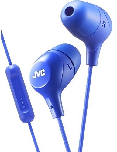 WB JVC HAFX38MA Marshmallow Earphones With Microphone & In-line Remote (Blue)
