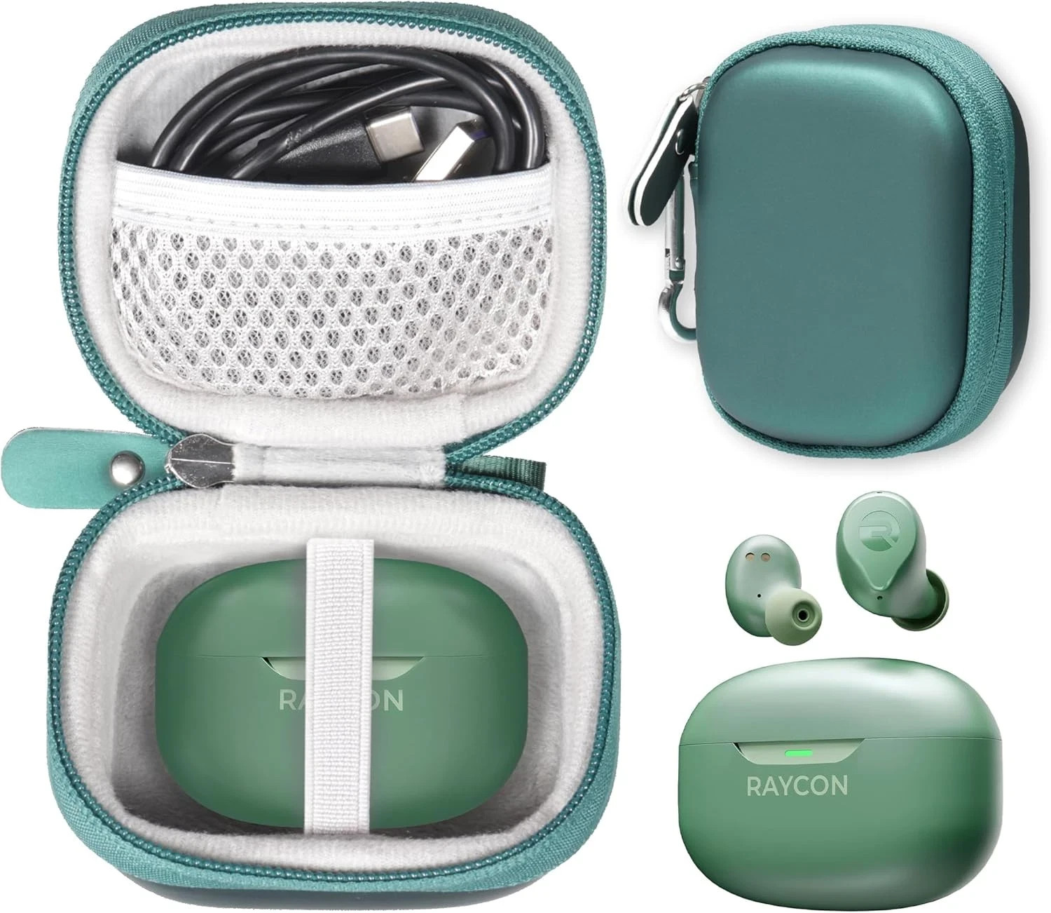 Case for Raycon Everyday Earbuds (2024 Edition) In-Ear Buds Raycon Fitness Green