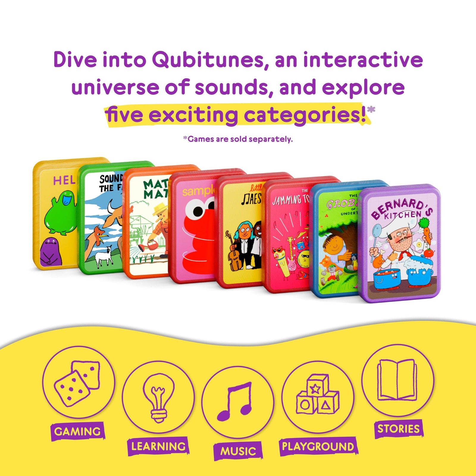 QUBITUNES Interactive Audio Play Stage Game | The Jamming Tour Band Game |Cre…
