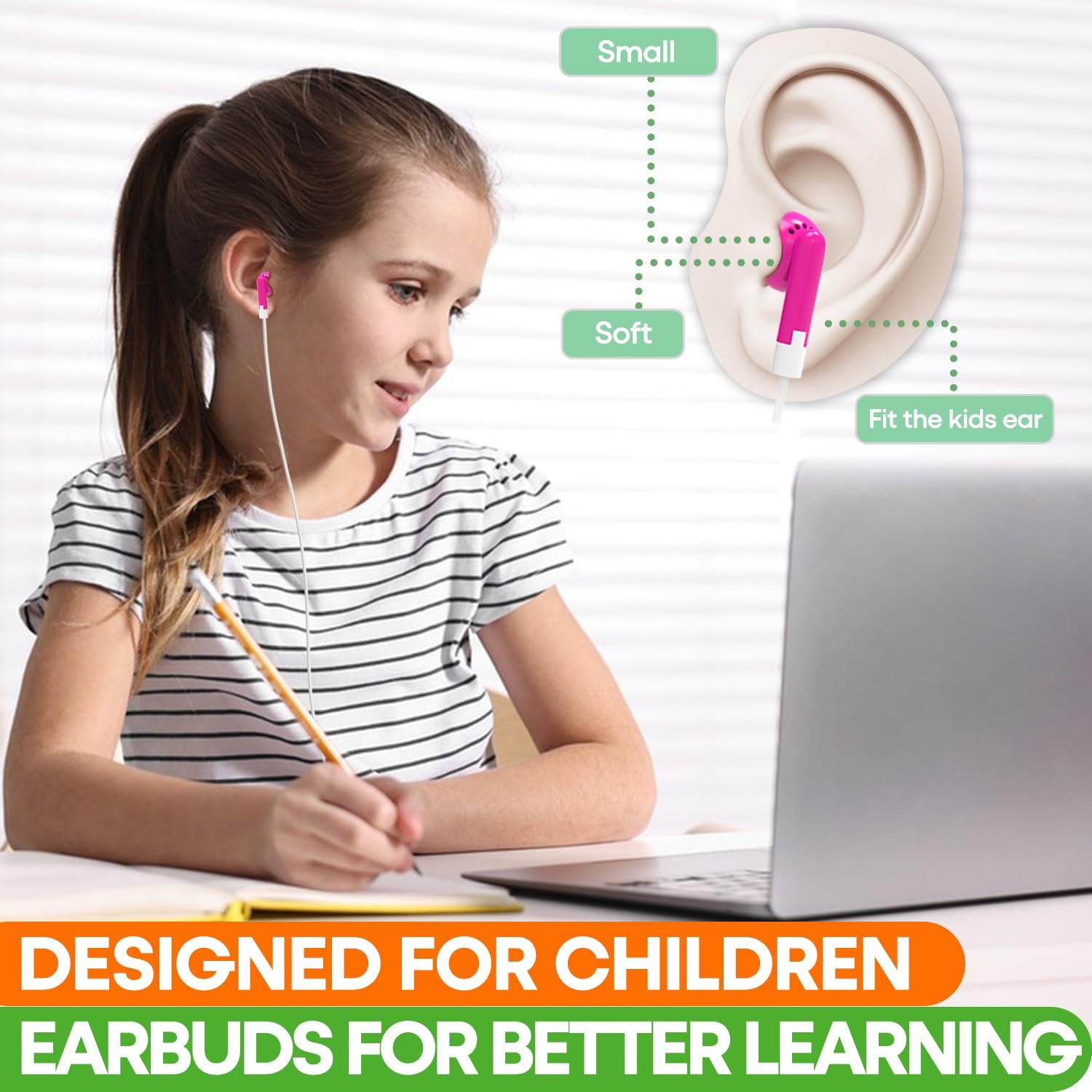 Wensdo 30 Packs Kids Earbud Headphones Bulk, Wired Earphones with 3.5 mm Jack…
