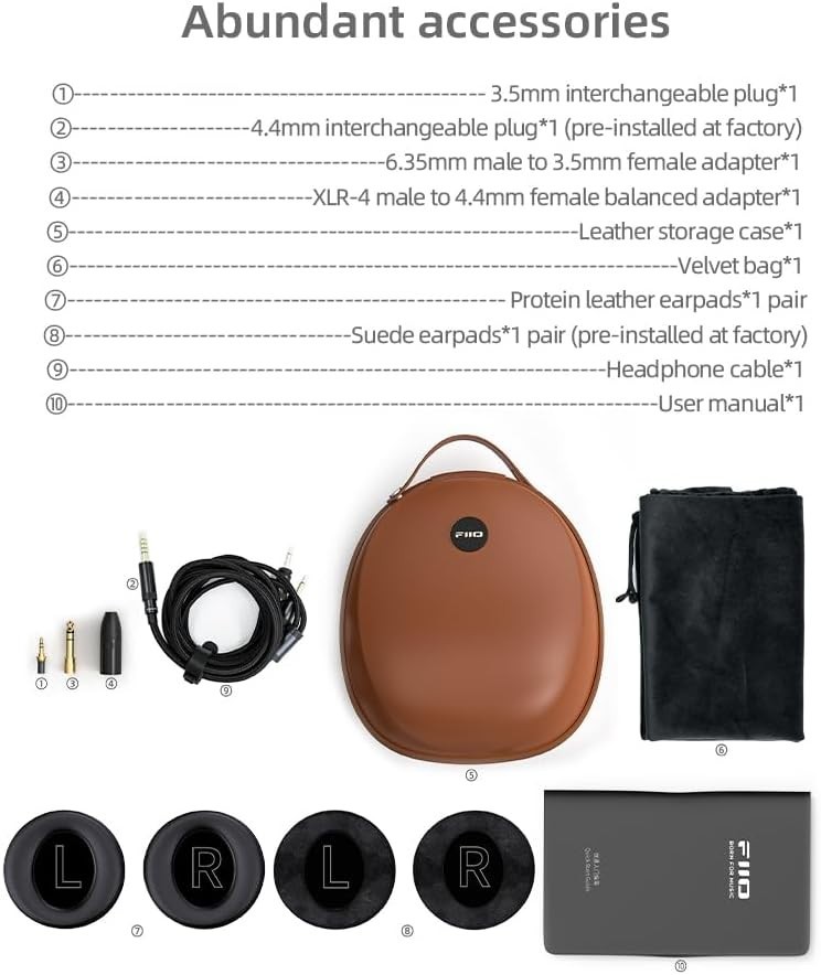 FiiO FT5 Open-Back 90mm Planar Magnetic Headphones