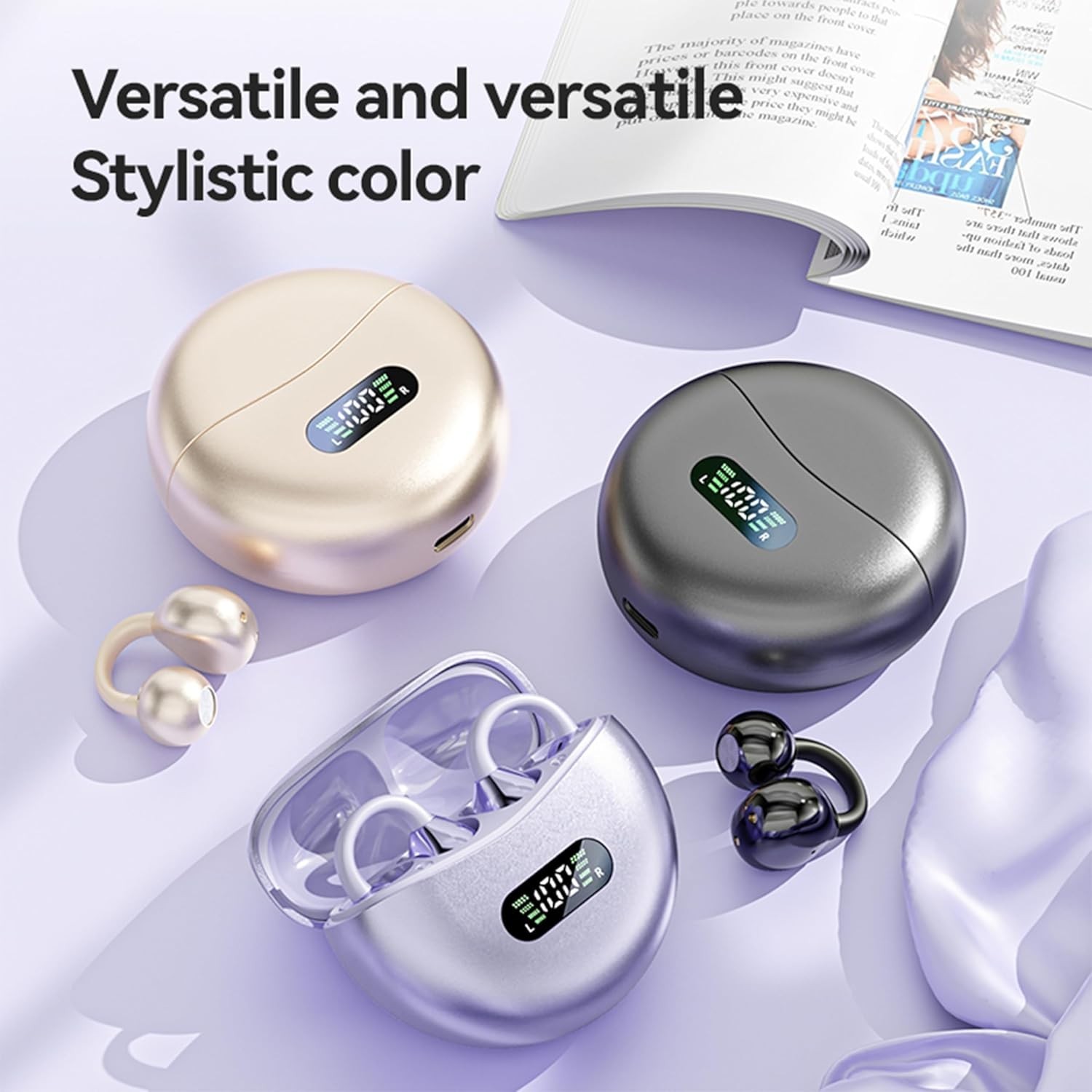 M47 Wireless Earbuds Ear Clips Bluetooth Sport Buds With Charging Case